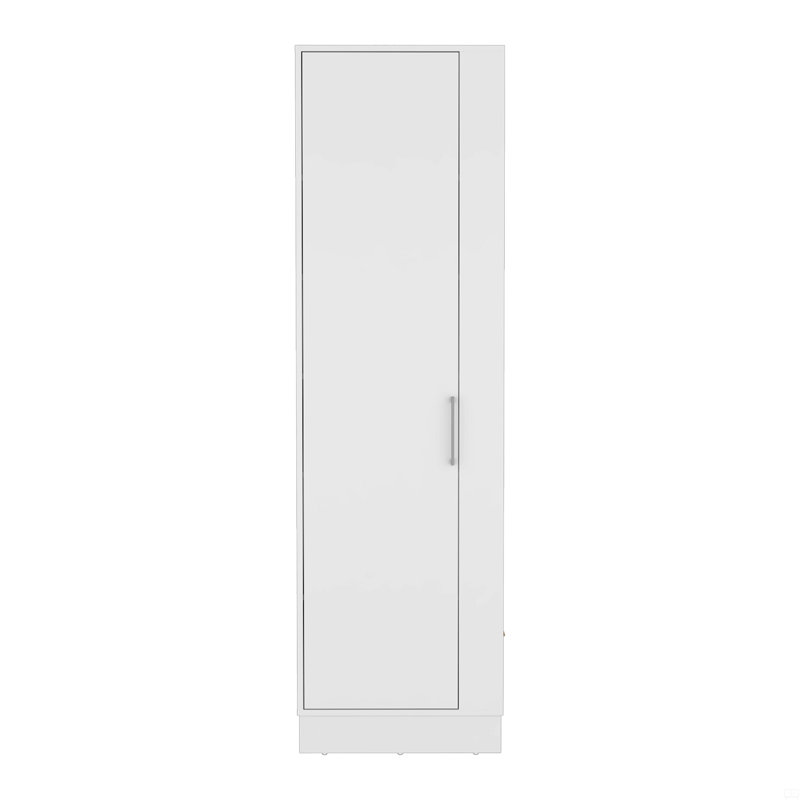 Armoire de rangement, une porte et des tablettes