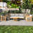 Solid Acacia 5-Seat Sofa Set With Round Coffee Table