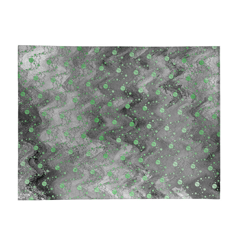 Tapis de planètes et d’étoiles monochromes pour la zone verte, Rectangle 5 pi x 7 pi