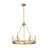 Barclay 6 Light Chandelier in Rubbed Brass
