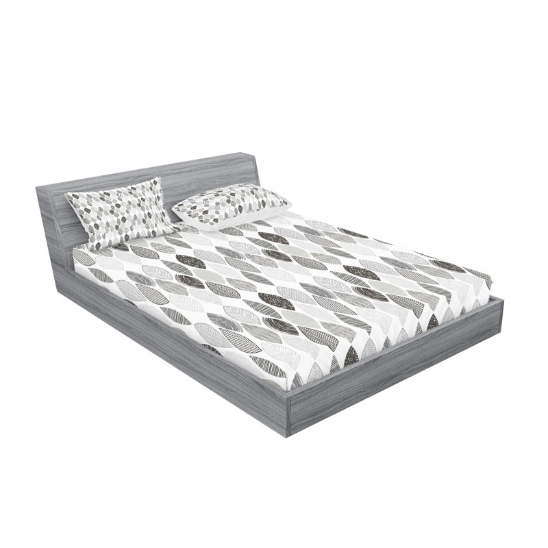 Ensemble de drap-housse et taies décoratives Ambesonne, gris anthracite / gris pâle