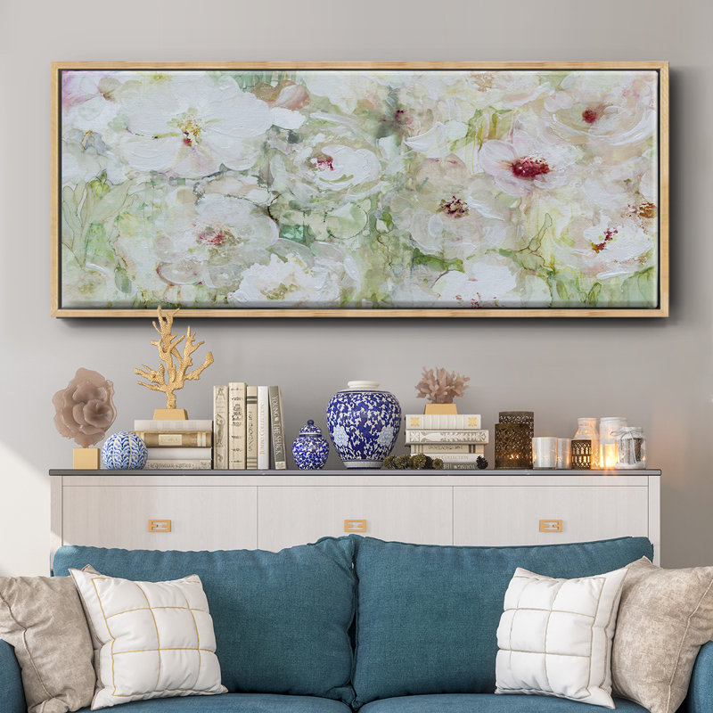 Jardin Blanc- Framed Canvas