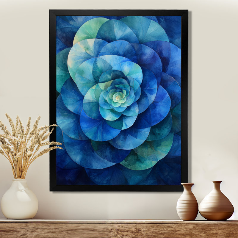 Frederick - Floral Wall Art Prints, 20" H x 12" W, Picture Framed, Black