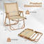 Ensemble de 2 chaises de camping pliables avec structure en aluminium 400 lb avec accoudoirs