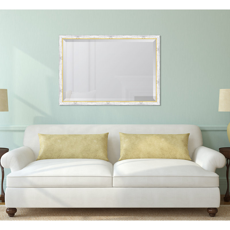 Miroir d'appoint Agaran, Blanc / or