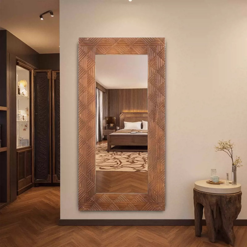 Miroirs rectangulaires pleine longueur en bois manufacturé, 62.99" H x 31.5" W