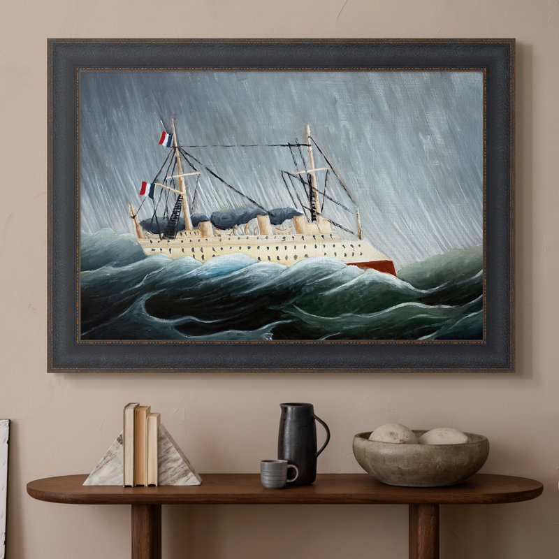Un navire dans une tempête (Navire dans la tempête), v. 1899 - Henri Rousseau - Toile encadrée sur mesure, 20x28 INNER SIZE
