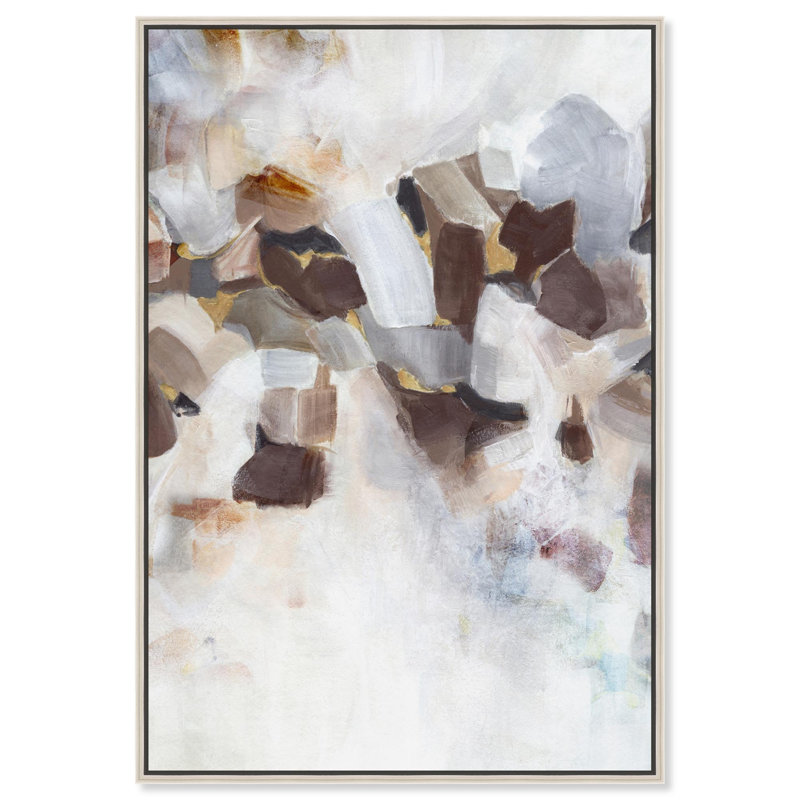 «Neutral Bliss», reproduction d'art sur toile par Art Remedy, H 16 po x l 11 po, Cadre argenté