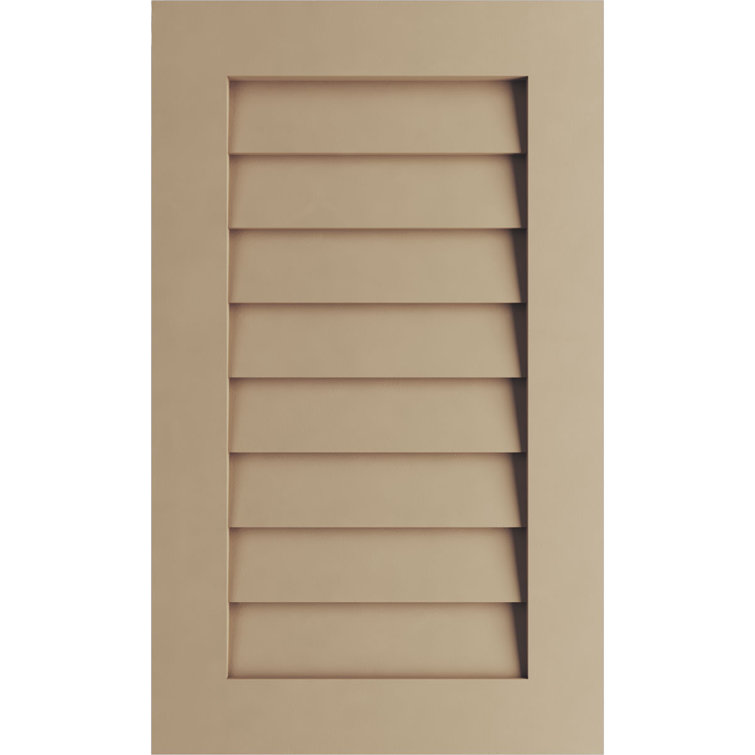 Timberthane Rectangle Faux Wood Non-Functional Gable Vent, Primed Tan