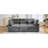 Multi-Functional 85.4" Sectional With Movable , Built-In Charging, Phone Holder, And Three Ergonomic Lumbar Pillows, Soft Chenille Fabric L-Shaped For Living Room Two Ports, Upholstery, Grey-160404501