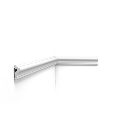 1 in D x 2-3/8 in W x 78-3/4 in L Primed White Plain Polyurethane Panel Moulding