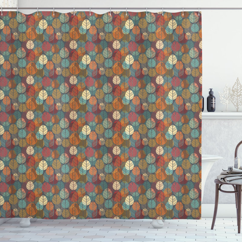 East Urban Home Autumn Shower Curtain Creative Nature Composition, 70"H x 69"W