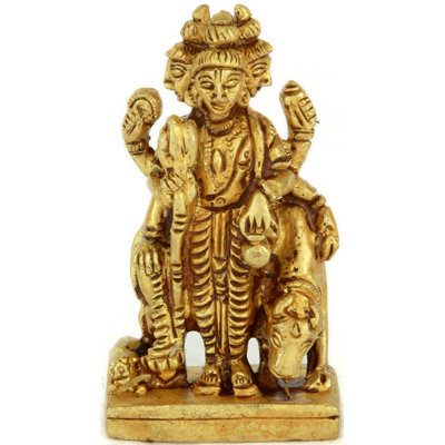 Figurine lord Dattatreya en laiton