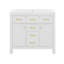Meuble-lavabo 36 po avec lavabo, tiroirs et armoires de rangement-155082470
