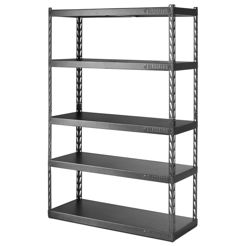 48" Wide EZ Connect Rack With Five Deep Shelves, 72" H x 48" W x 18" D
