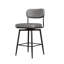 Ensemble de 2 tabourets de bar rotatifs à 360 ° avec tabourets de bar et coussins en cuir-426647531