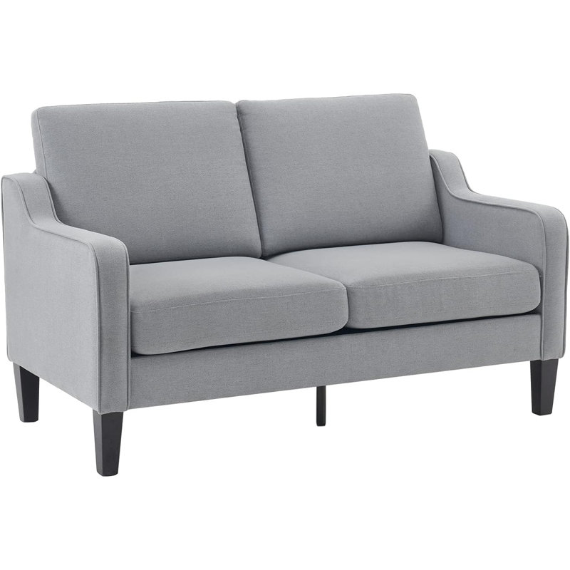 Sinya Upholstered 53.5'' Loveseat, Gray Linen Blend