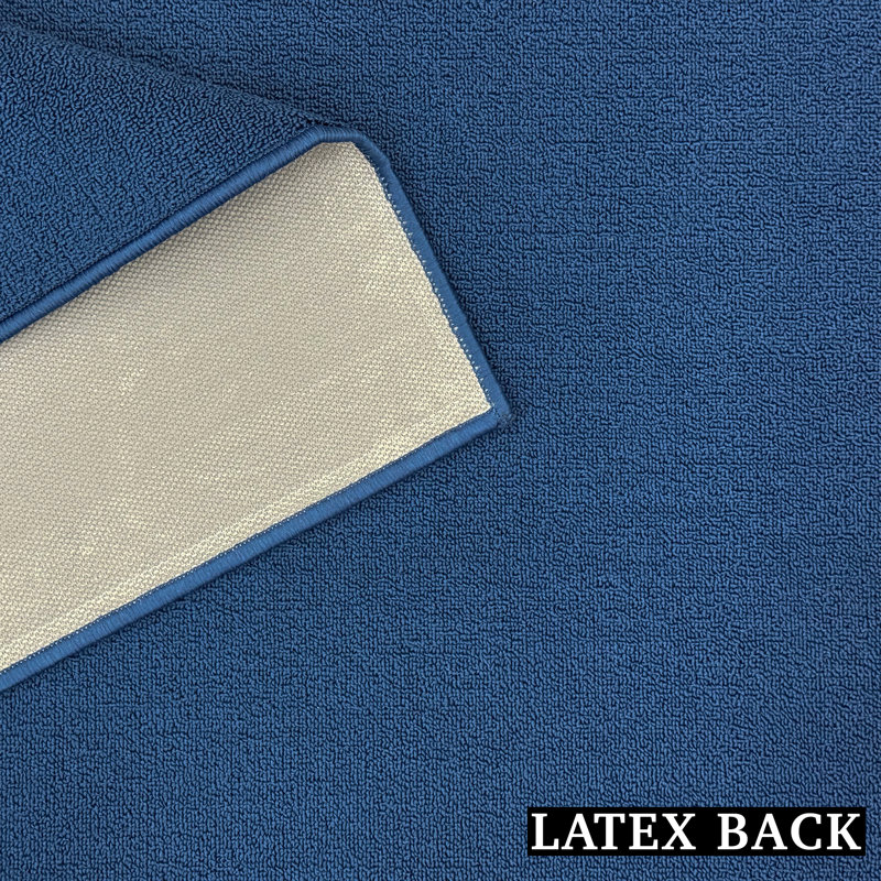 Tapis bleu marine antidérapant sur mesure, Tapis de couloir 3 pi x 32 pi
