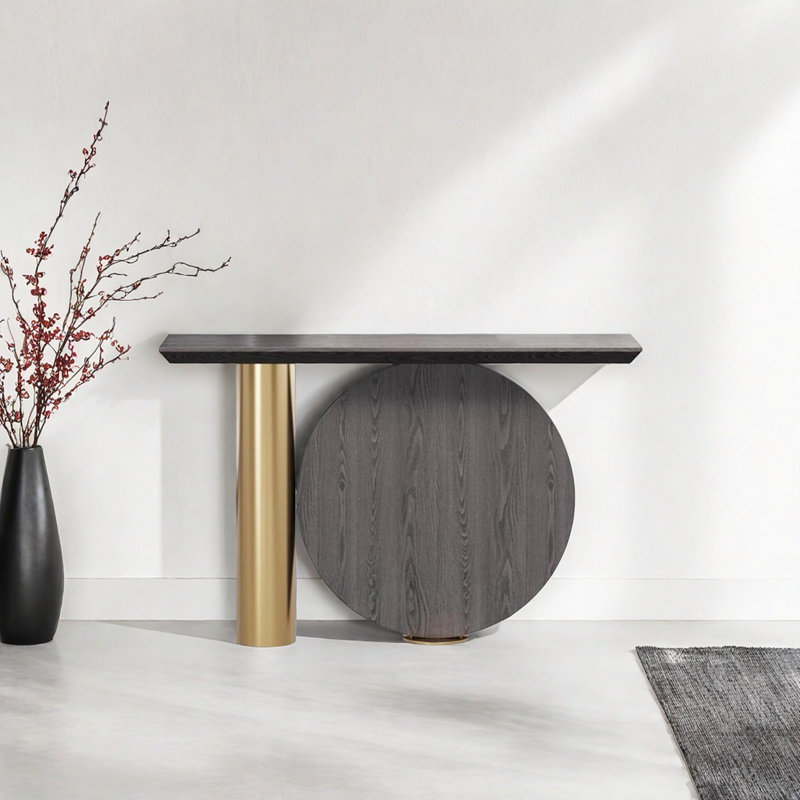 Console Modern Luxury Art, Noir, noir, noir, noir, H 30,71 po x l 39,37 po x P 13,78 po , Doré