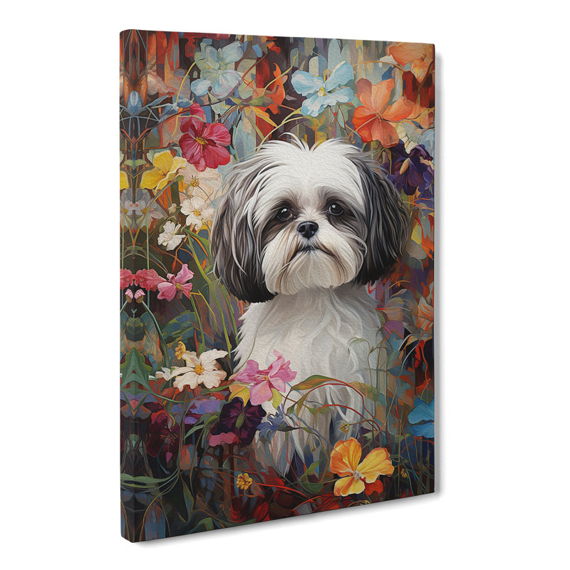 Shih Tzu Contemporary - Wrapped Canvas, 76cm H x 50cm W x 3cm D