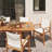 6 - Person Acacia Wood Patio Dining Set With Extendable Rectangular Table-997476212
