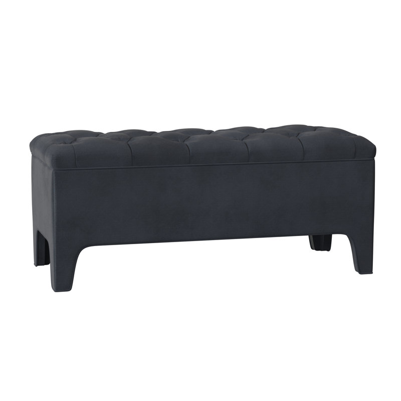 Lincoln Upholstered Storage Bench, 19" H x 58" W x 19" D, Auden Indigo