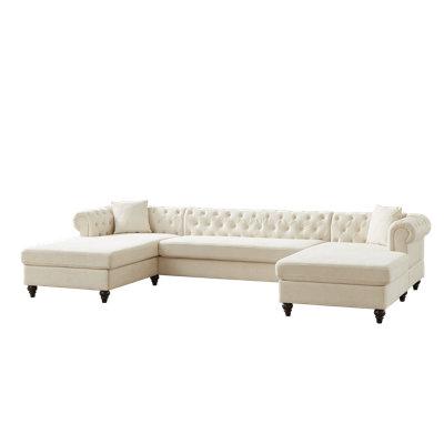 Novalune 3 - Piece Upholstered Chenille Sofa