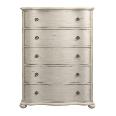 Commode à cinq tiroirs Helene - crème
