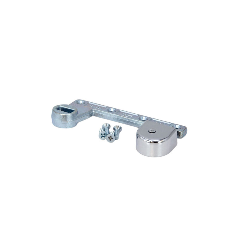 FHC 75323RHPS dormakaba bras droit décalé en bas à gauche 3/4 po - Chrome poli