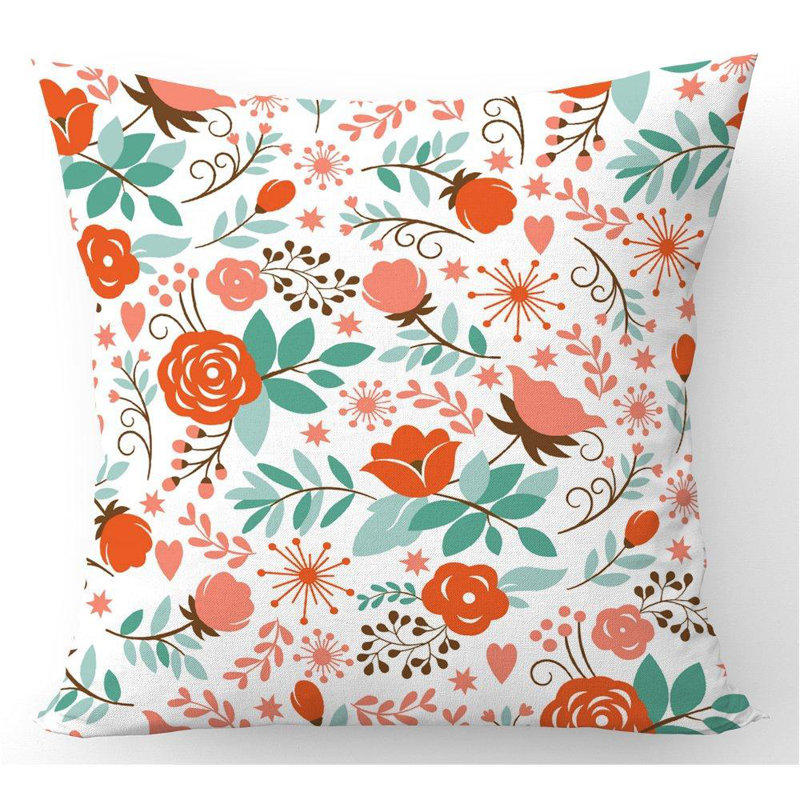 Sacha Floral Square Cushion