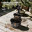 Outdoor Water Fountain, 2-Tier Barrel Cascading Waterfall Fountain Garden Decor with Electric Pump-1495714285