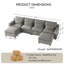  Canapé modulaire de 134 po à 4 sièges avec 4 repose-pieds-2012721570-2014294921
