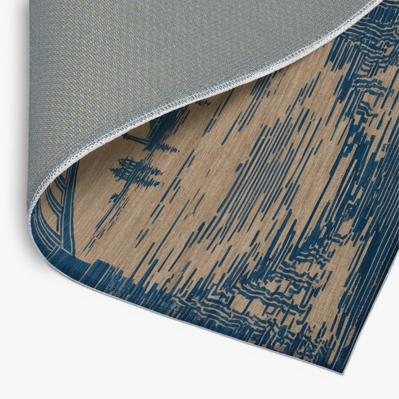 ArtDeco Gray Indoor and Outdoor Area Rug, Rectangle 4' x 6'