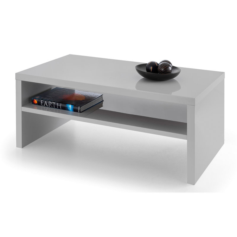 Mays Sled Coffee Table with Storage, Grey