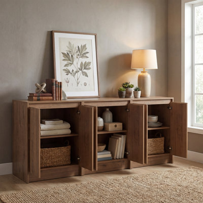 Morvano 72'' Wide Media Console & Large Credenza Sideboard