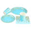 68-Piece Disposable Birthday Party Paper Tableware Set