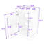 Meuble-lavabo simple en bois autoportant avec lavabo en céramique, tablette réglable et porte à fermeture en douceur-388324706