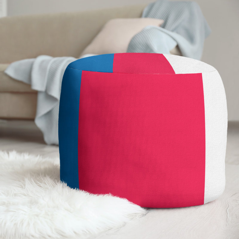 repose-pieds rond 20,5", Bleu / Rouge / Blanc