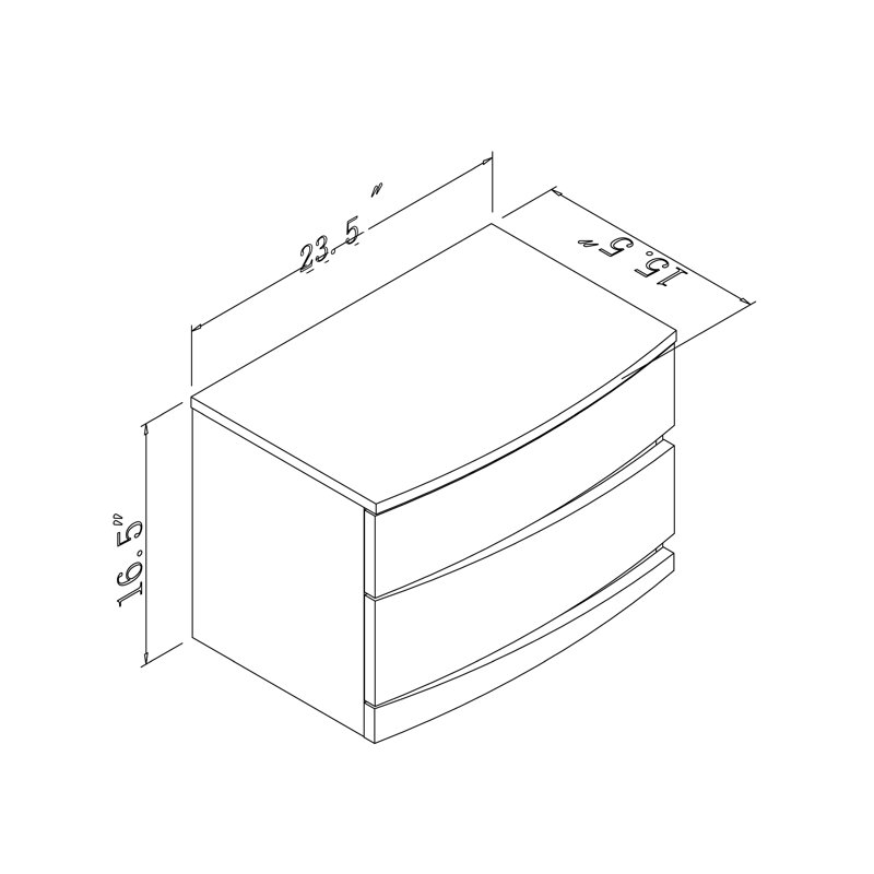 24'' W Nightstand, Wenge