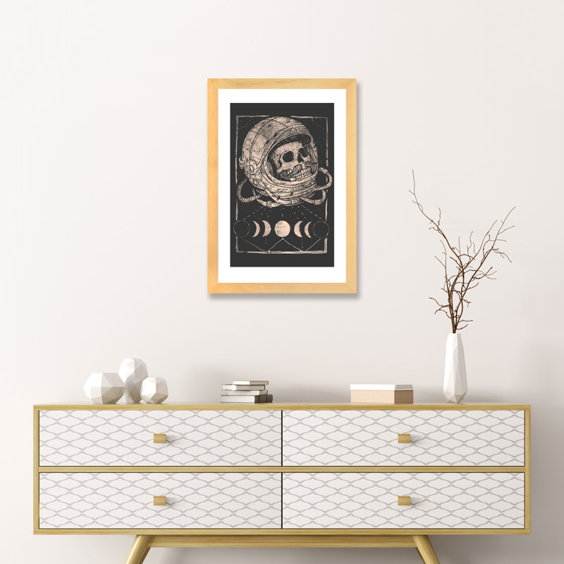 Infinity par Mike Koubou - impression d'art graphique, H 24 po x l 16 po x P 1 po, Papier encadré de bois naturel