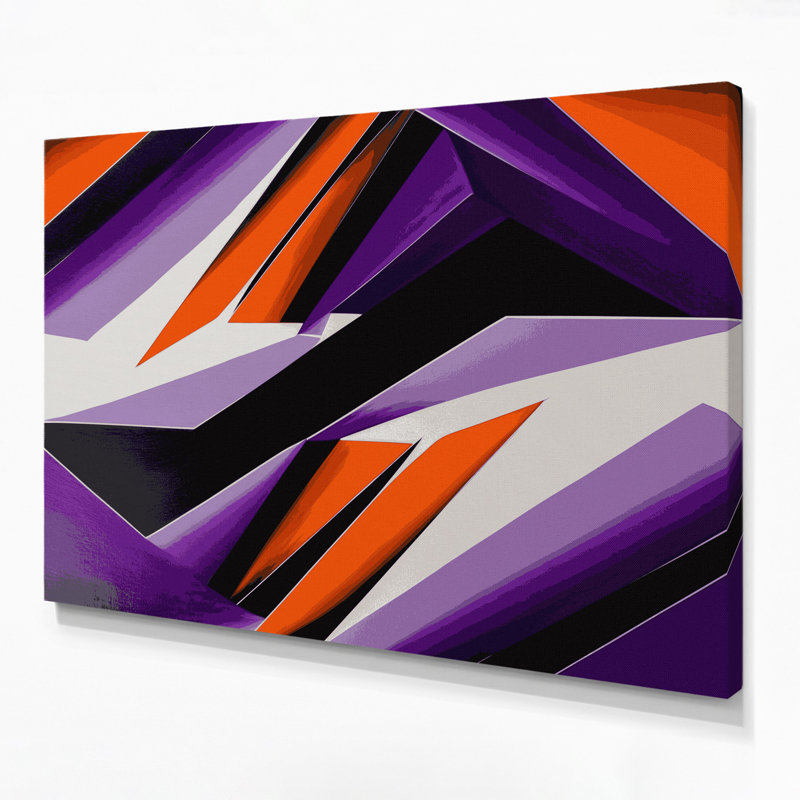 Hard Edge 69, impression sur toile mauve, H 20 po x l 30 po