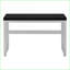 Bureaux | Bureau à domicile réglable de 48 po, moderne, stratifié noir et amp; Gris métal | Noir | Panneau de particules-1191058435