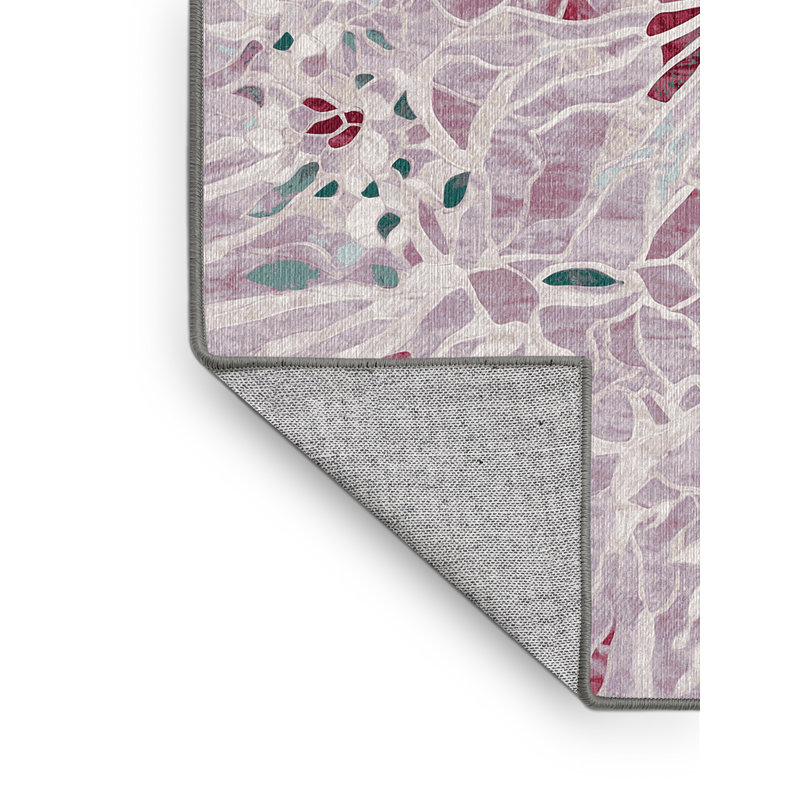 Machine Washable Gray Area Rug, Rectangle 5' x 8'