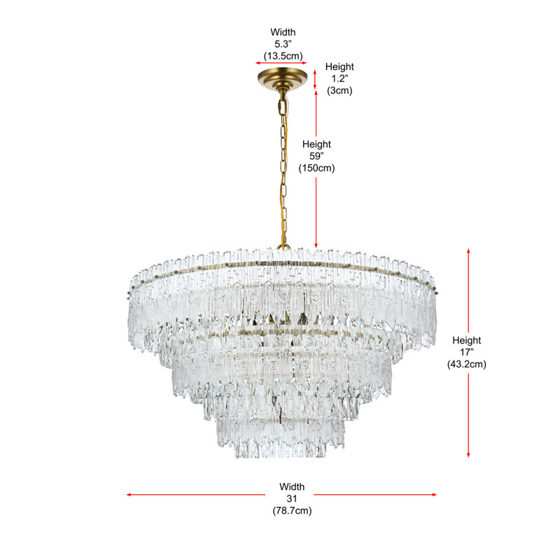 Lustre 10 lumières Hilma, Or satiné