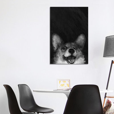 Sausage Fox Corgi by Laura Graves - Wrapped Canvas Print