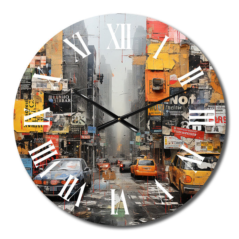 Horloge murale Urban Collage I, Petit