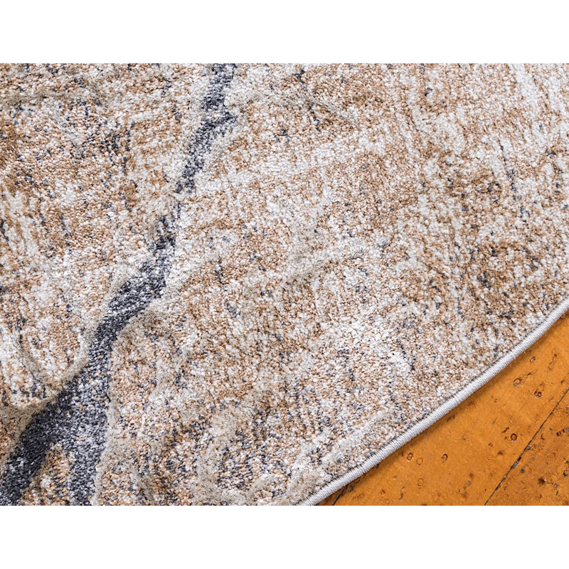 Tapis oriental brun Estrada, Rond 6 pi