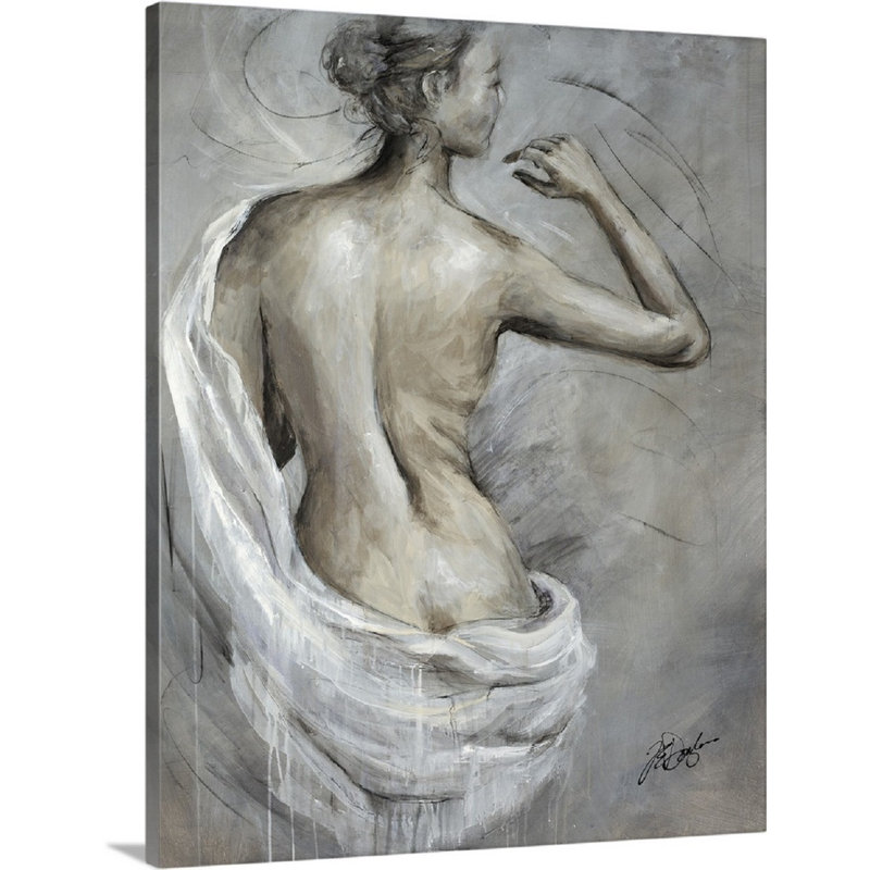 « the white drape i », reproduction, H 48 po x l 38 po x P 1,5 po, Toile tendue