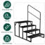 4 marches en aluminium pour véhicule récréatif à 4 marches avec main courante, escalier antidérapant portatif pour roulottes de voyage, spas et terrasses, capacité de 400 lb