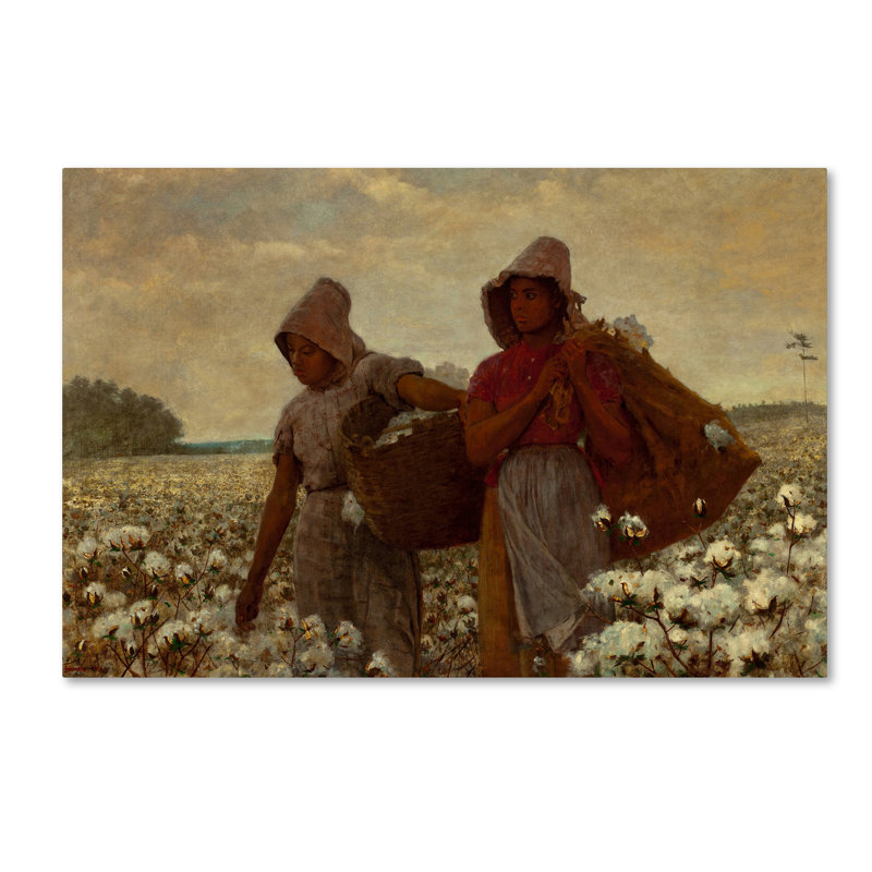 «The Cotton Pickers» par Winslow Homer - impression sur toile tendue, 16 po x 24 po